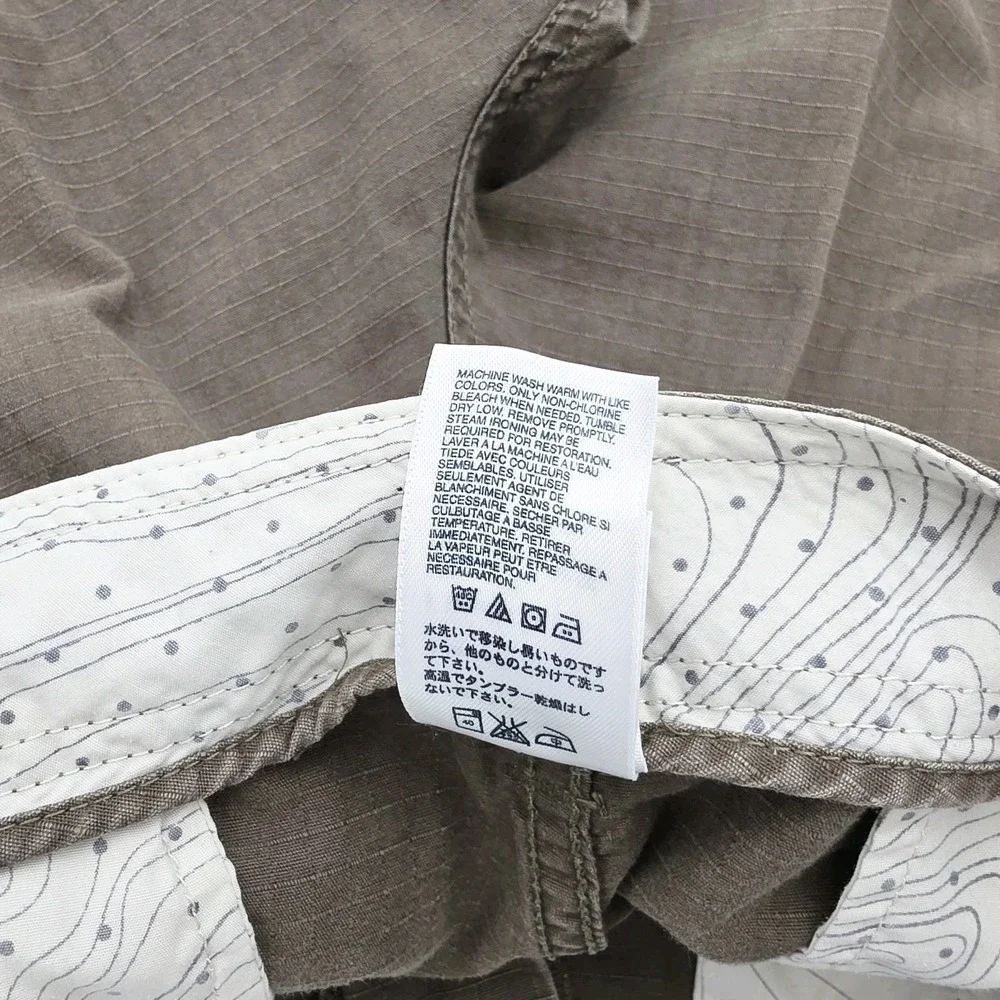 The North Face Mens 32‎ Cargo Shorts Green Ripstop Adjustable Waist 11